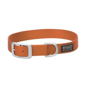 Terrain D.O.G. Nylon Single-Ply Dog Collar Medium 3/4" X 15" Orange